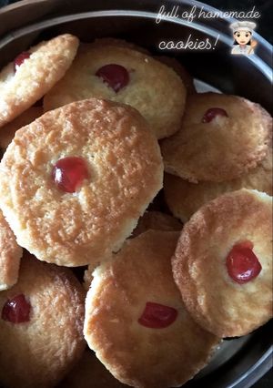 A picture of Eggless Coconut cookies.