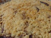 Una foto de crumble de pera
