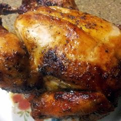 Rotisserie chicken A picture of Rotisserie chicken.