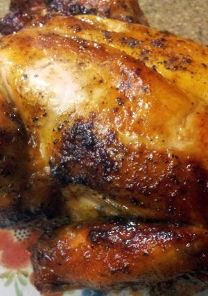 A picture of Rotisserie chicken.