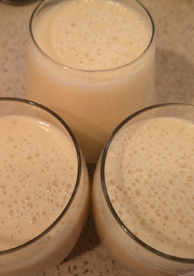 Una foto de Batido de melón y plátano