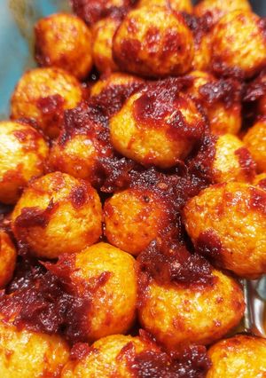 Foto resep Bakso Ikan Balado si Bekal Praktis