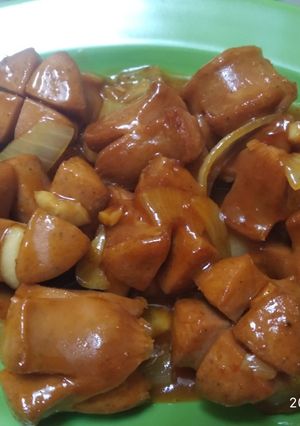 Foto resep Sosis masak asam manis