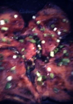 A picture of Sweet chilie pork chops.