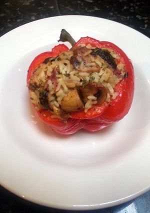A picture of Italian Sausage & Rice Stuffing.