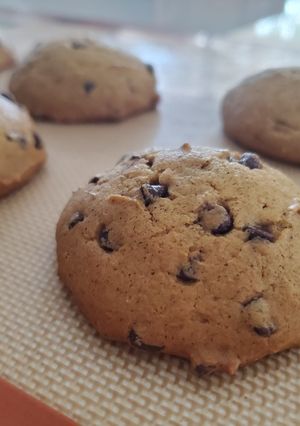 A picture of Pumpkin Chocolate Chip Cookies.