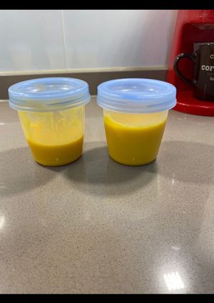 Una foto de Puré patata, zanahoria, calabacín y puerro para Bebé MCC