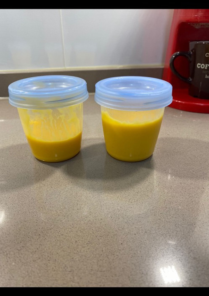 Una foto de Puré patata, zanahoria, calabacín y puerro para Bebé MCC