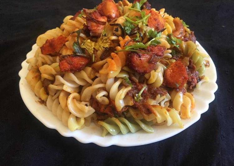 Recipe of Award-winning Chicken Tikka pasta dum biryani