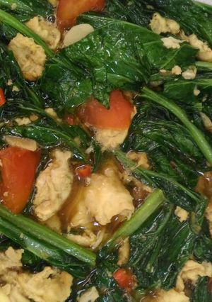 Foto resep Tumis sawi telur simple