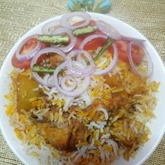 Chicken biryani A picture of Chicken biryani.