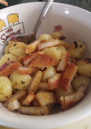 Una foto de Gnocchis con pollo tandoori masala