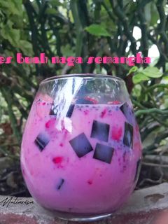 Foto resep Es buah naga semangka