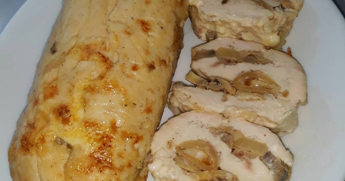 Рулет Из Курицы С Грибами Фото