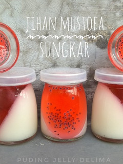 Foto resep Puding jelly delima