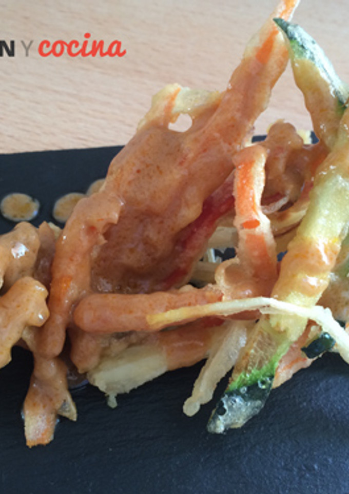 Una foto de Ensalada de tempura