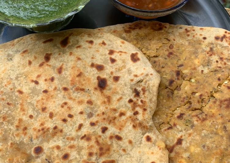 Recipe of Super Quick Homemade Sprouts panner Paratha