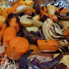 Roasted Root Vegetables A picture of Roasted Root Vegetables.