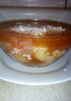 Una foto de Sopa de papa cambray con queso