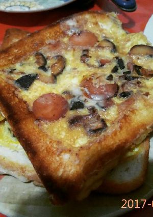 Foto resep Roti Panggang Toping Scramble