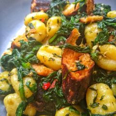 A picture of Sausage and Spinach Gnocchi (Vegetarian).