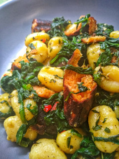 A picture of Sausage and Spinach Gnocchi (Vegetarian).