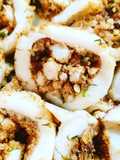 Seppia a beccafico con patate e cipolle rosse