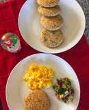Arepas de avena con harina de Almendras y semillas de chía y linaza (fitness)