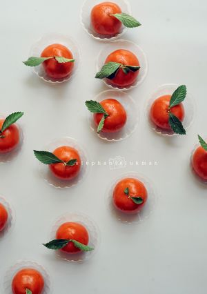 Foto resep Kue Thok bentuk Jeruk (isi kacang hijau-keju)