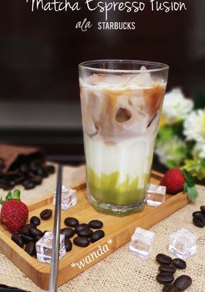 Foto resep Matcha Espresso Fusion ala Starbucks a.k.a Matcha Milk Coffee