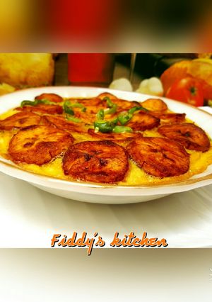 A picture of Plantain frittata.