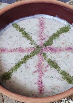 عکسی از دستور آبدوغ خیار و گوجه🥒🍅