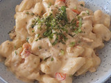 Ñoquis de papa con salmón ahumado