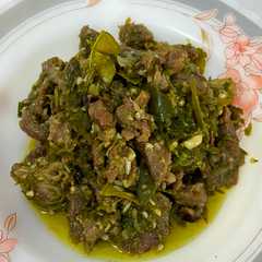 A picture of Daging sapi cabe ijo.