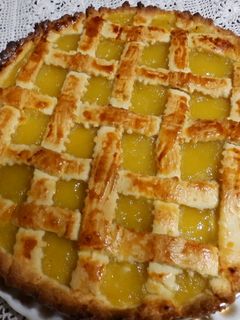 Una foto de Crostata de compota de manzana