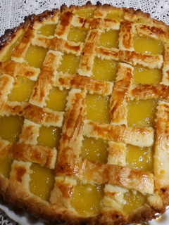 Una foto de Crostata de compota de manzana