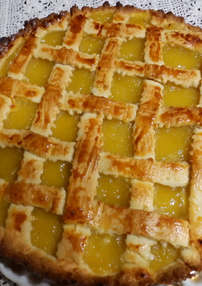 Una foto de Crostata de compota de manzana