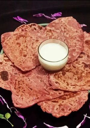 A picture of Antioxidants Rich Red Cabbage Paratha.