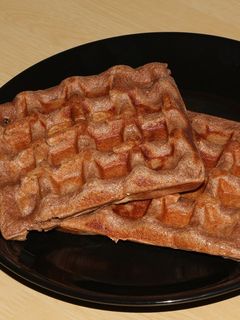 Foto de Waffles de espelta e cacau