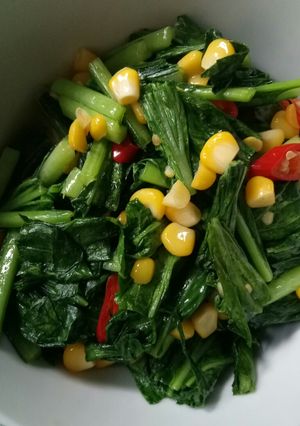 Foto resep Tumis sawi jagung manis
