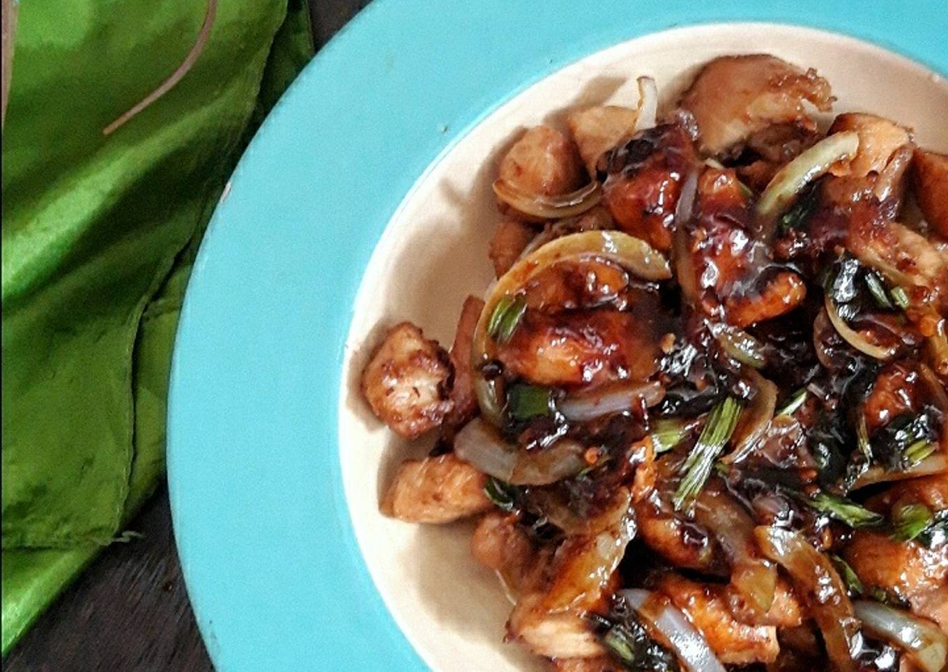 Ayam goreng saus pedas ala szechuan