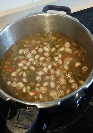 Una foto de Caracoles con hierbabuena