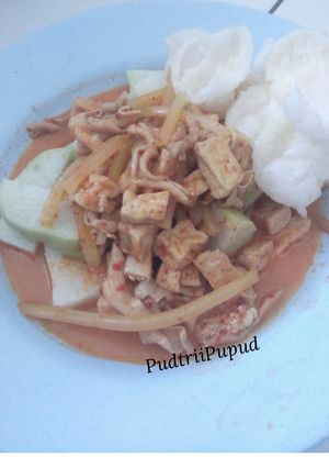 Foto resep Lontong Sayur (labu siam, usus, tahu)