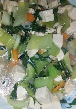 Foto resep Tumis sayur popcoy tahu ayam