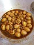 Tumis telur puyuh dan bunga koll