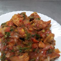 A picture of Wet fry chicken.