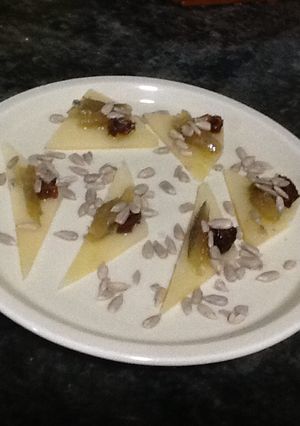A picture of Manchego Cheese with Capellanet.