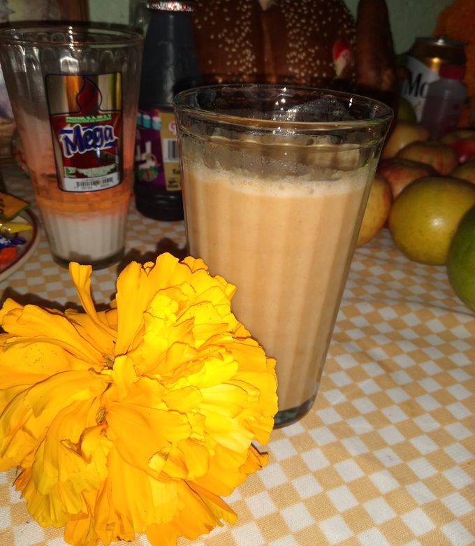 Una foto de Smoothie de Calabaza para acompañar el Postre "Notas de Altar"