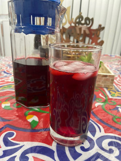 A picture of Iced Hibiscus tea 🫖 🌺.