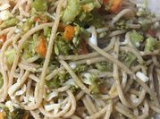 Una foto de zapallo spaguetti